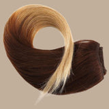 Extension Clip Raide Couleur Unie Chocolat Foncé Blond 18" | 46 Cm 120 Gr